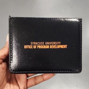 Vintage Syracuse University Black Post It Notes & Multi Color Tag Holder Case